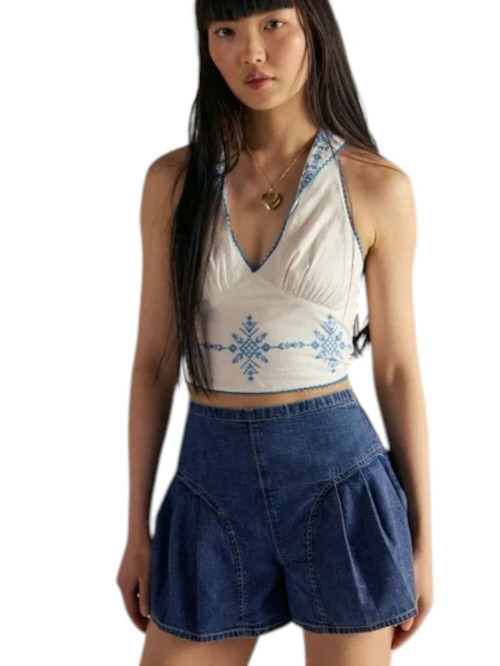 Free People We The Free CRVY Lily Denim Shorts